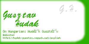 gusztav hudak business card